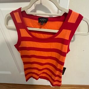 NWT Rondina Striped Orange and Red Tank- small